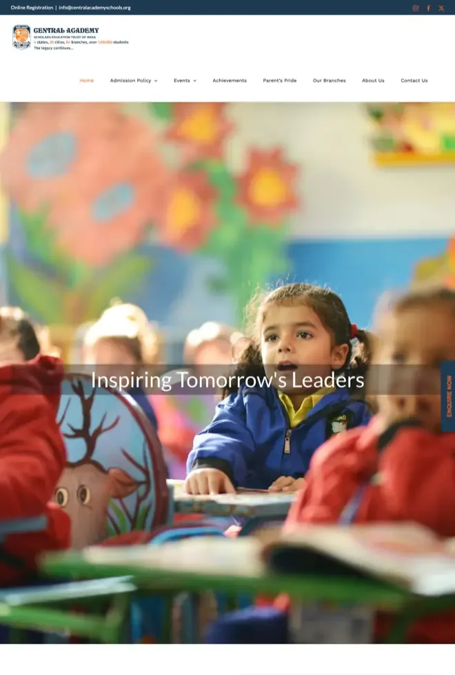 The Central Academy Schools website